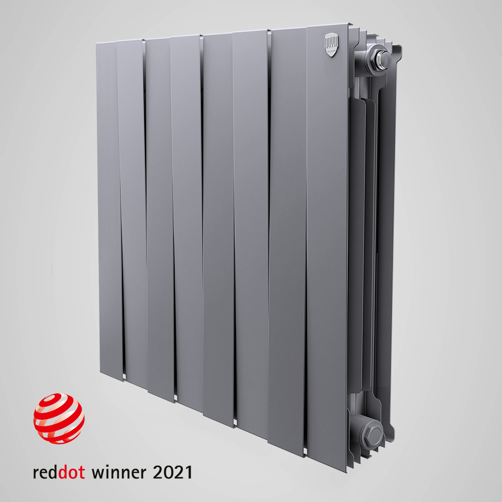 Биметаллический радиатор Royal Thermo Piano Forte 500 Silver Satin (10 секции)
