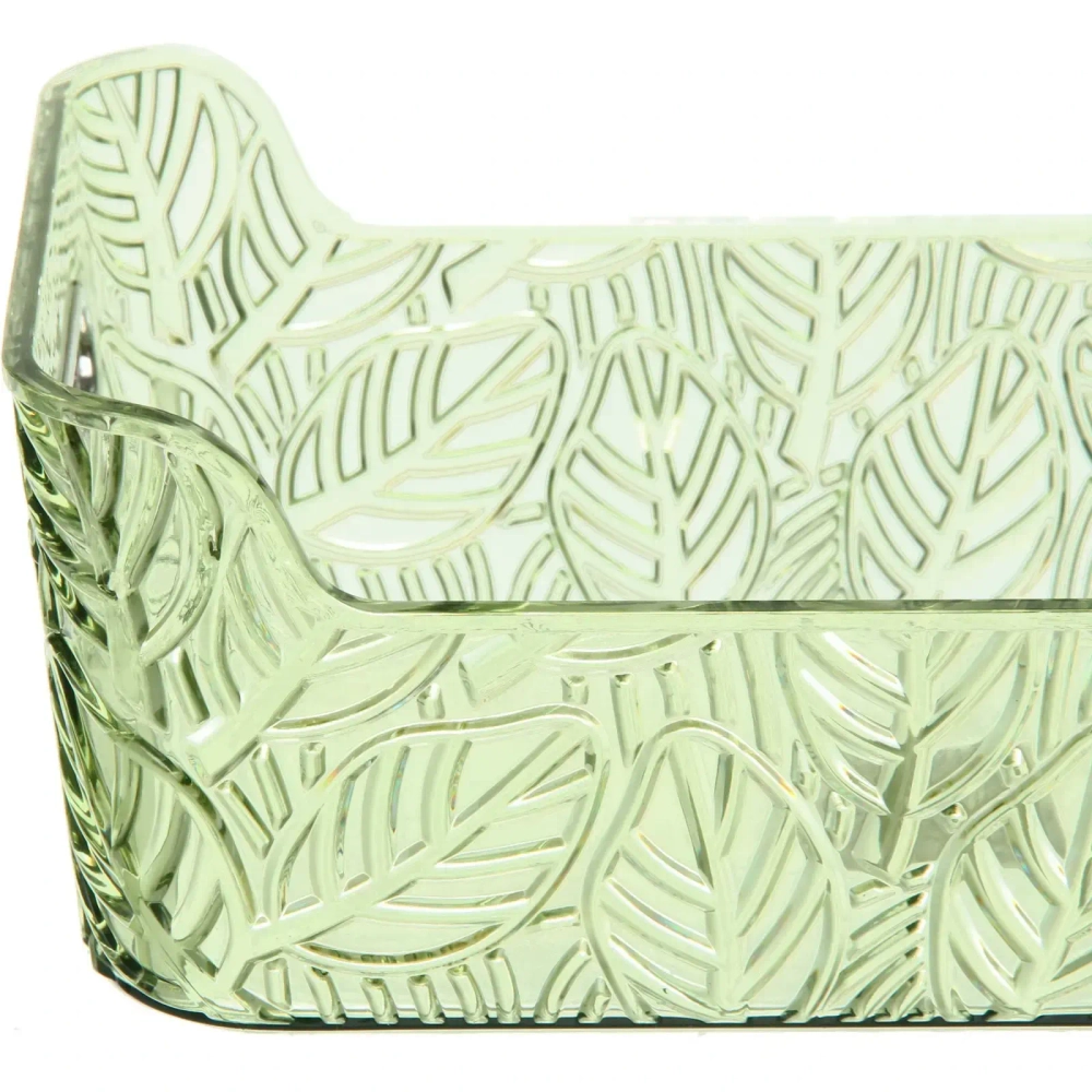 Корзина для хранения «ЛАМИНГТОН ФЛО», цвет зеленый, 20*14,3*8см (лейбл Селфи)