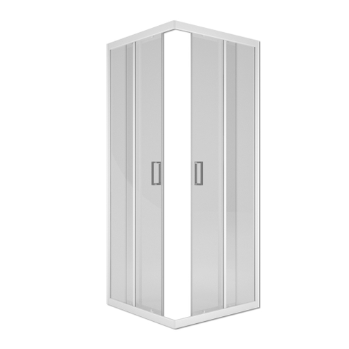 Душ.ограждение City Trend White 800*800*1850 квадрат (стекло 4мм прозр, белый ал. проф, без поддона)