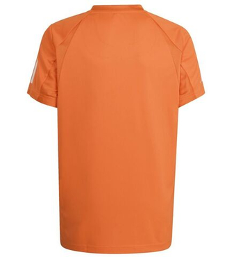 Футболка для мальчика теннисная Adidas Club Tennis 3-Stripes - orange/white