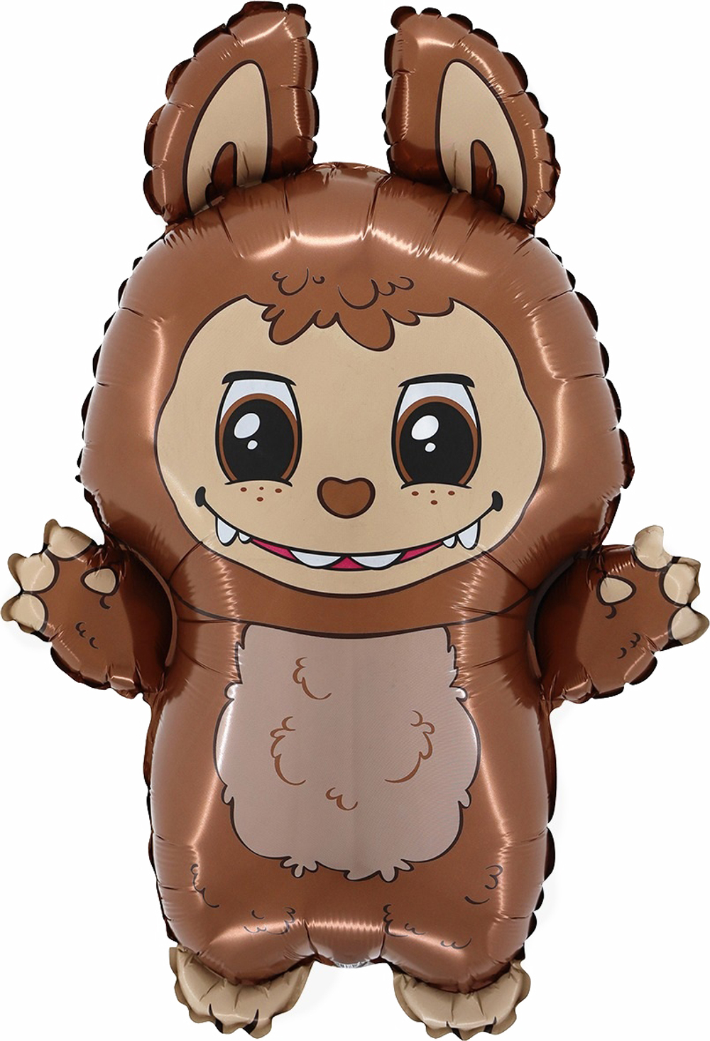 Шар (26''/66 см) Фигура, Плюшевый эльф, Коричневый, 1 шт.