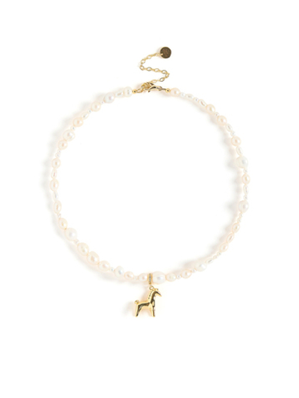 Колье "Horse Folk Pearl" Gold