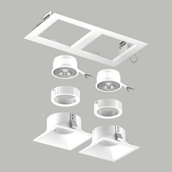 Комплект со светильником Lightstar Domino Quadro (214526+214506+214506+214006+214006) D5260606WMOD