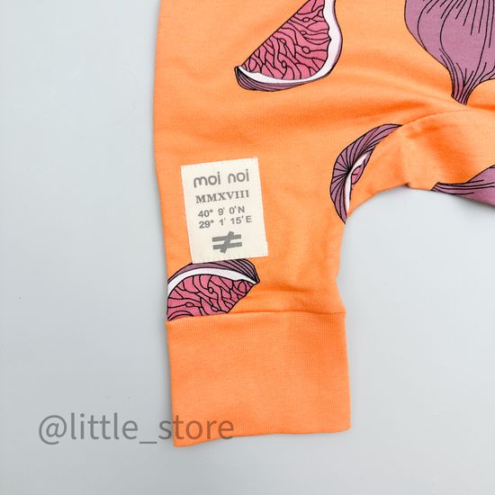 Комбинезон из футера(тонкого) Moi Noi, Инжир на оранжевом