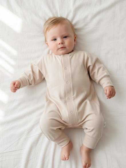 Комбинезон для новорожденного, Бежевый