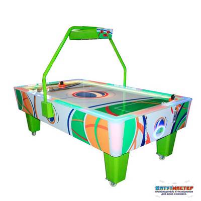 Напольный аэрохоккей с жетоноприёмником «Серпантин», 225×136×180 см