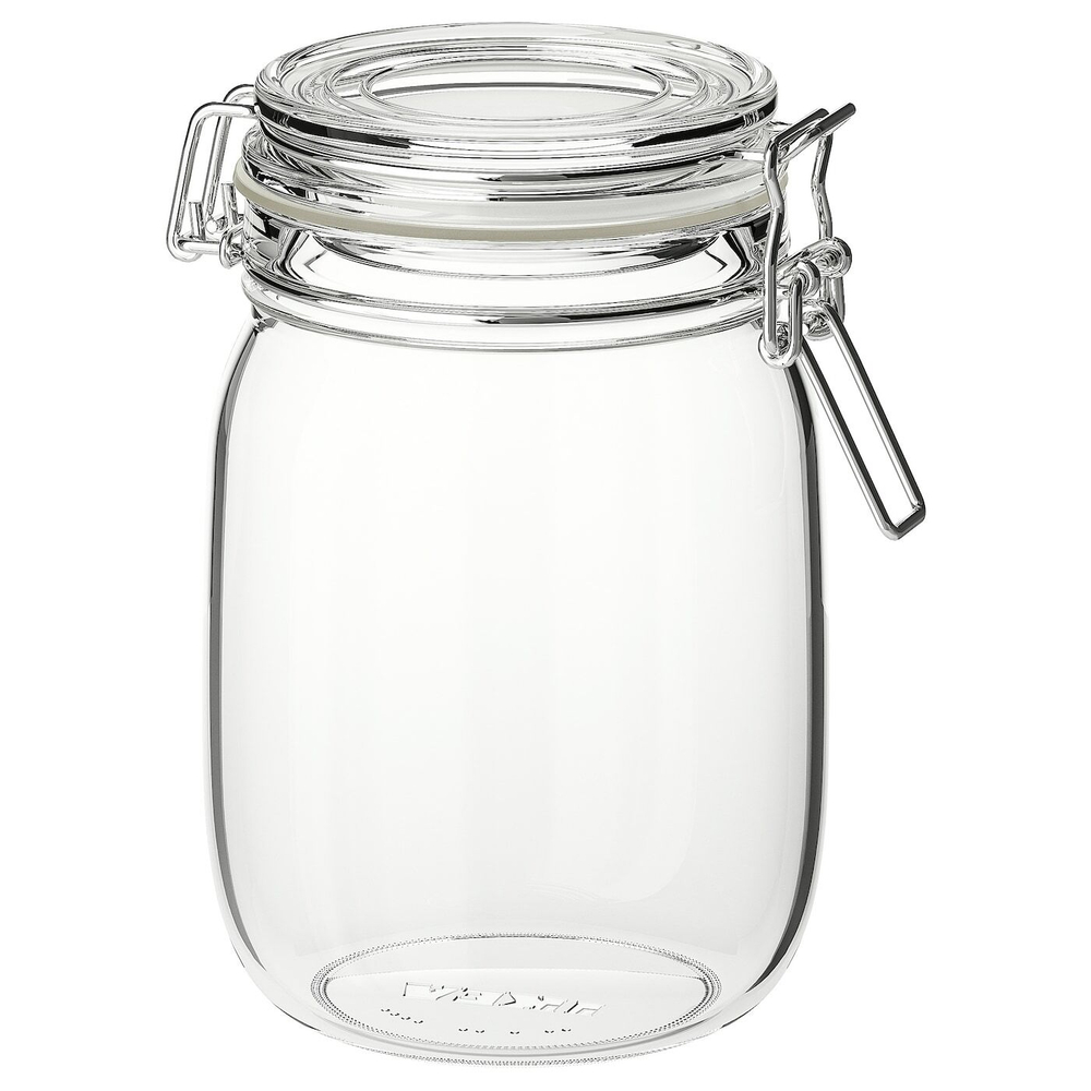 IKEA KORKEN  (ИКЕА КОРКЕН)  -  Банка с крышкой, прозрачное стекло, 1 л