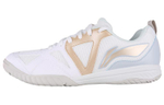 Li Ning Abrasion Resistant Breathable Low top Table Tennis Shoes Unisex White Gold