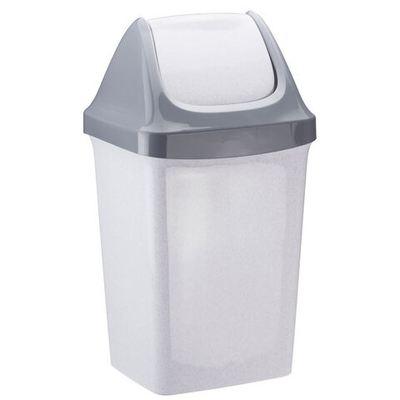 Контейнер для мусора 50л "Свинг", мраморный