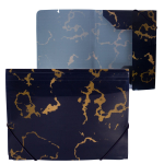 Папка на резинке Sahand, A4, 240х320х10 мм, 500 мкм, ассорти, глянец "Мрамор"