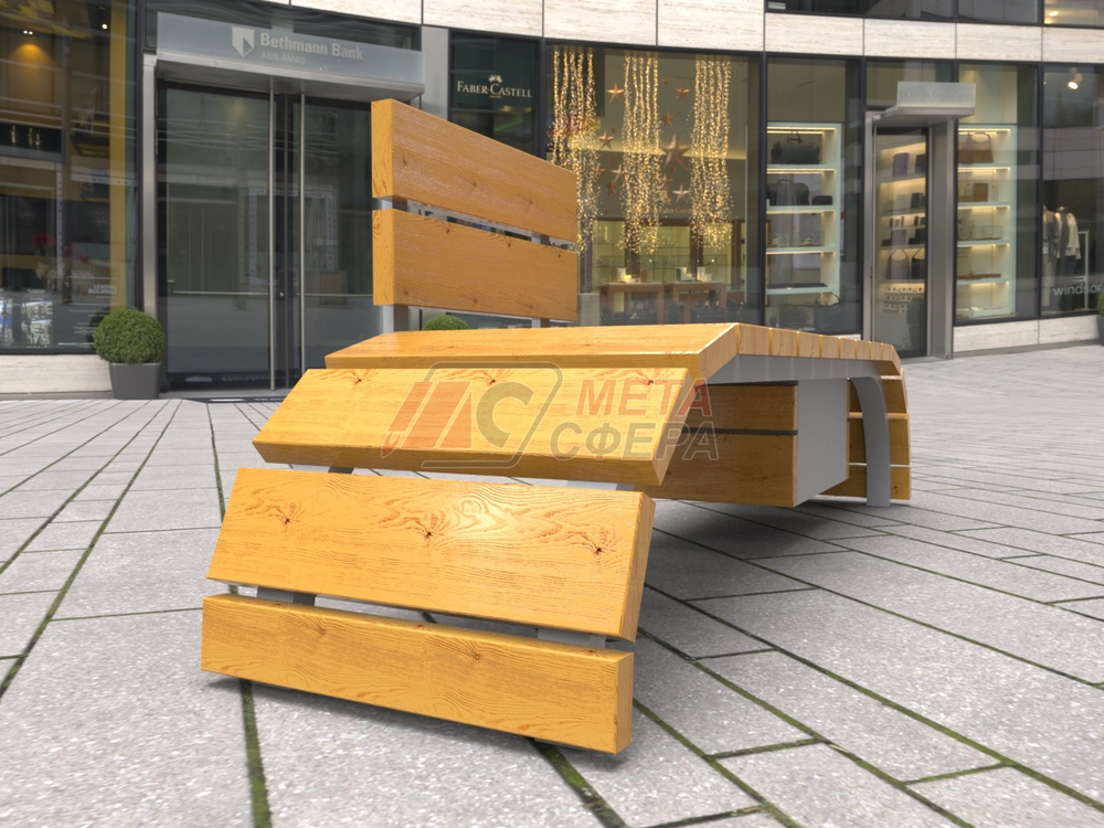 Скамейка Мерси с цветочницей