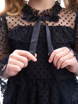 Пышное платье Уэнсдэй (Wednesday Addams) вещь на Хэллоуин