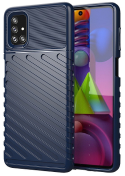 Темно-синий ударопрочный чехол на Samsung Galaxy M51, серия Onyx от Caseport