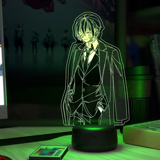 3D лампа Великий из Бродячих псов Осаму Дадзай 2