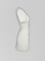 Платье 1301 по фигуре с коротким рукавом, блестящим воротом и пуговицами