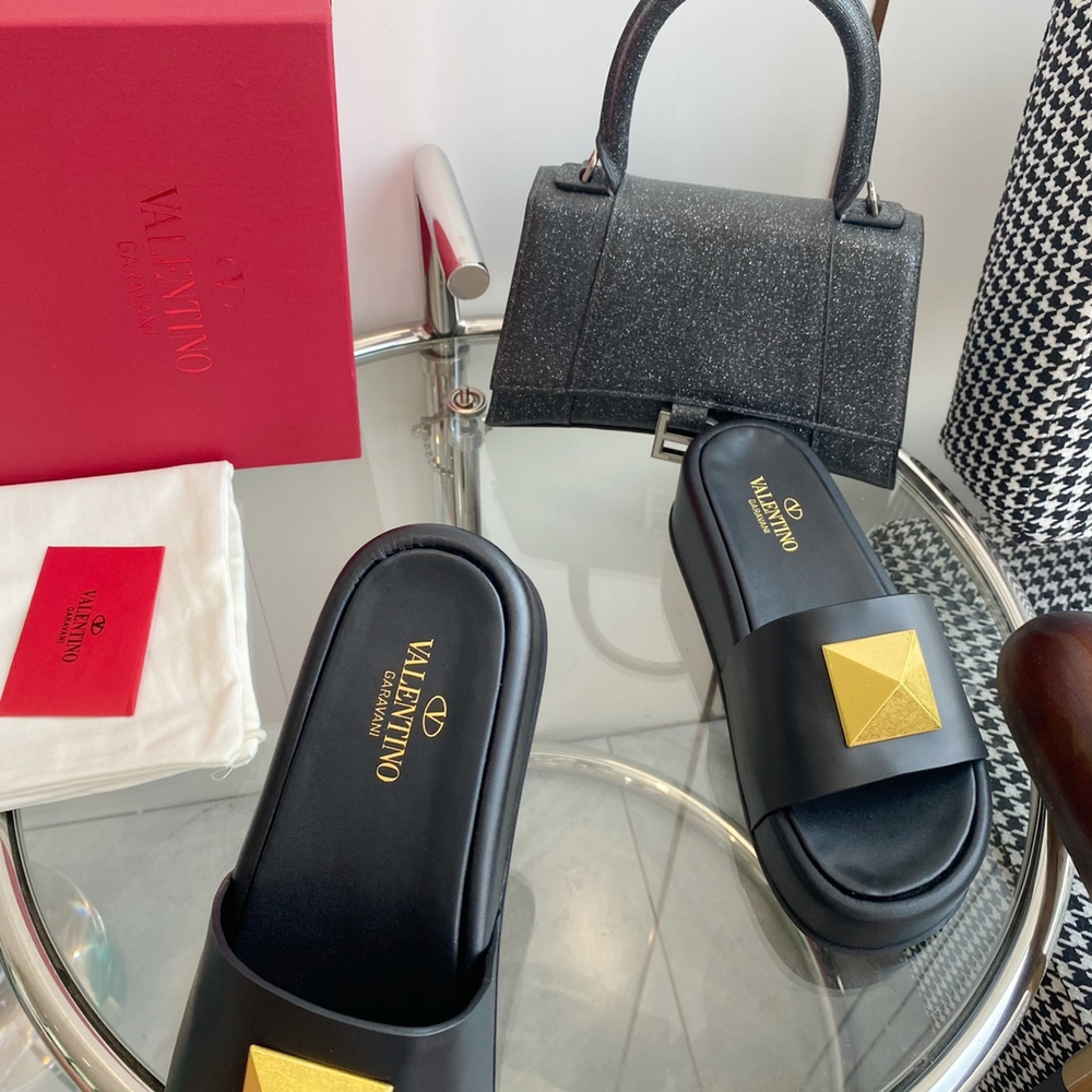 Valentino Roman Stud Slide Sandal