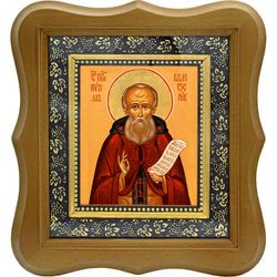 Кирилл Белоезерский преподобный. Икона на холсте.