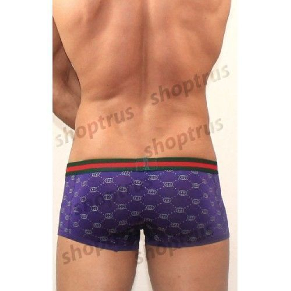 Мужские трусы хипсы фиолетовые Gucci Hip Boxer