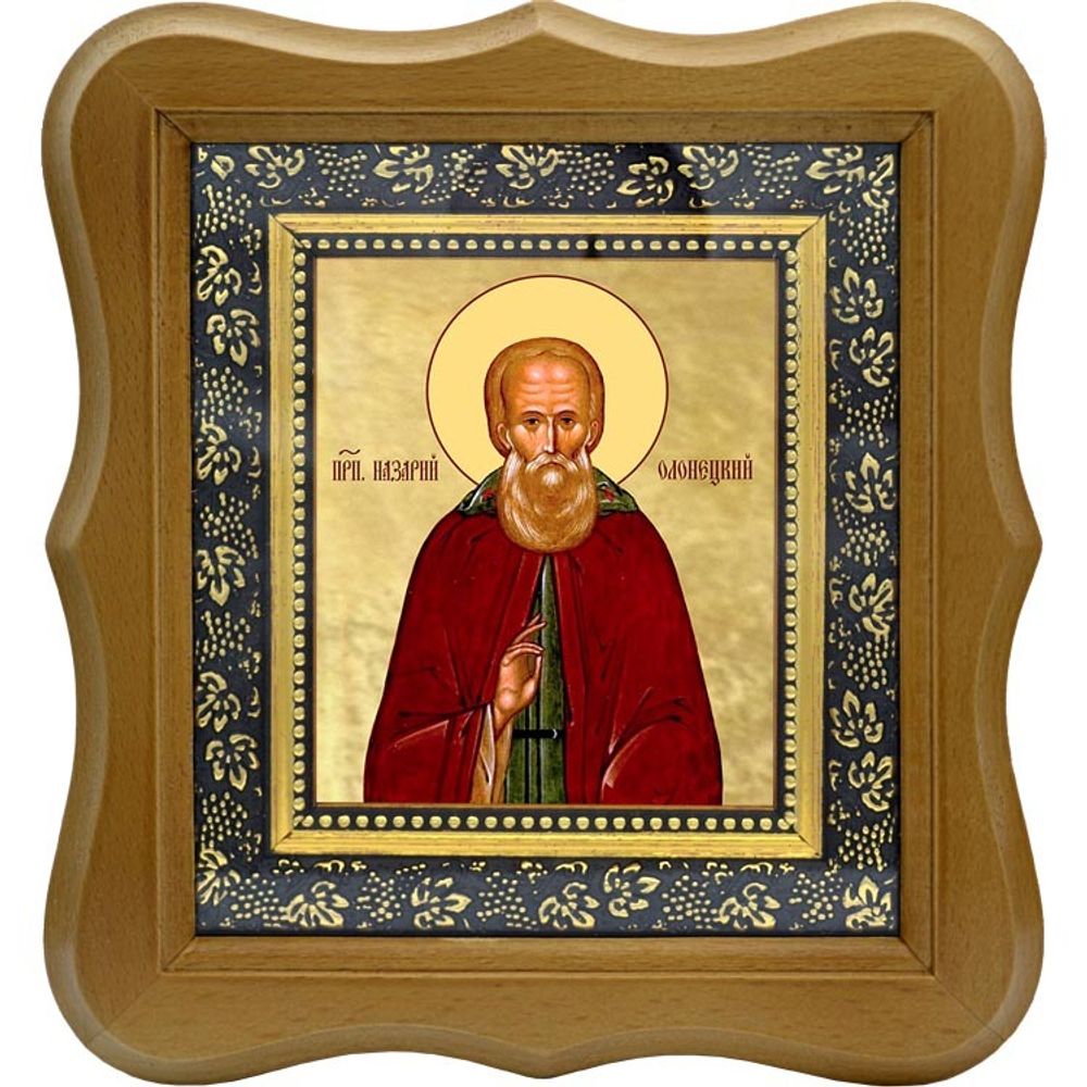 Назарий Олонецкий Преподобный. Икона на холсте.