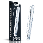 Прозрачный двусторонний фаллоимитатор Flawless Clear Double Dildo - 30 см. (Цвет: прозрачный)