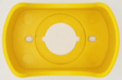 Корпус кнопки красной стоп ABB MPMT4-10R 1SFC151286V0001 с кожухом жёлтым CA1-8053 1SFC151282F0001