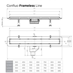Душевой лоток Pestan Confluo Frameless Line 850 Gold