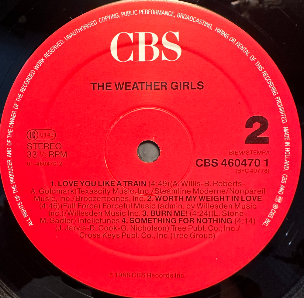 The Weather Girls - The Weather Girls (Голландия 1988г.)