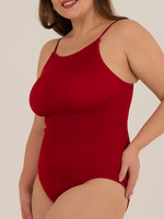 Купальник женский слитный красный