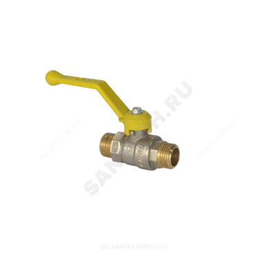 Кран шаровой латунь никель газ Pride Ду 25 Ру40 НР полнопроходной рычаг аналог 11б27п LD 47.25.Н-Н.Р