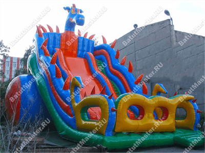 Батут-горка "Дракон 2", 16*8*11 м
