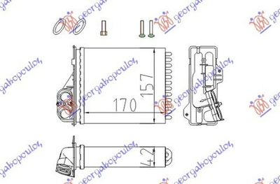 GBG - 222006500-GBG - Heat Exchanger, interior heating