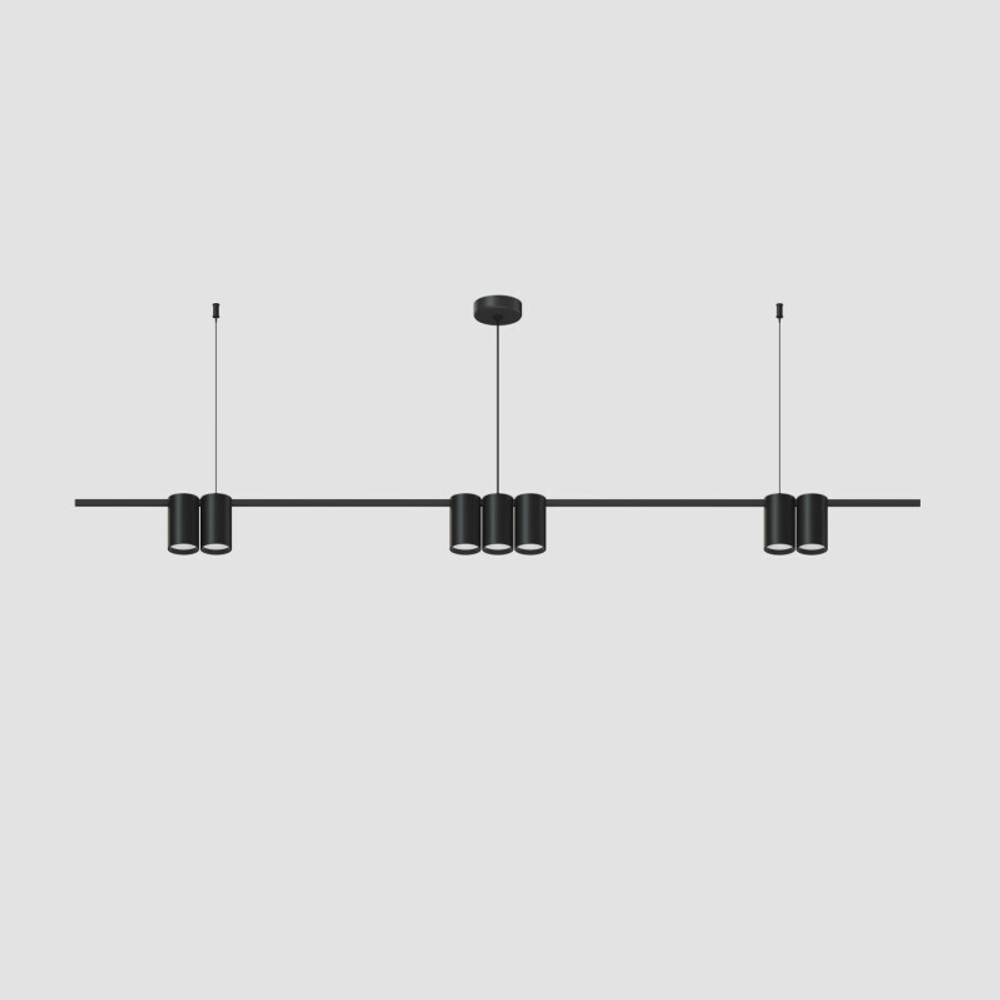 DK4063-BK Подвесной светильник ORBIT, IP20, 7xGU10 LED до 15 Вт, черный матовый, алюминий