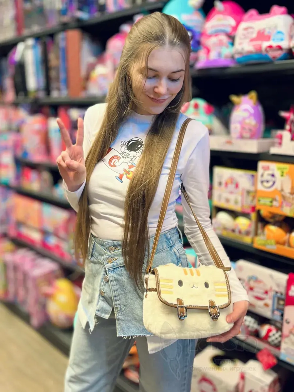Сумка мягкая игрушка Pusheen Cat сумочка Кот Пушин