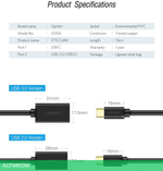 Адаптер UGREEN US154-30701 Black (30701)
