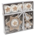 Свечи новогодние «Загадай желание!» 16.5x15.5x3см, шампань