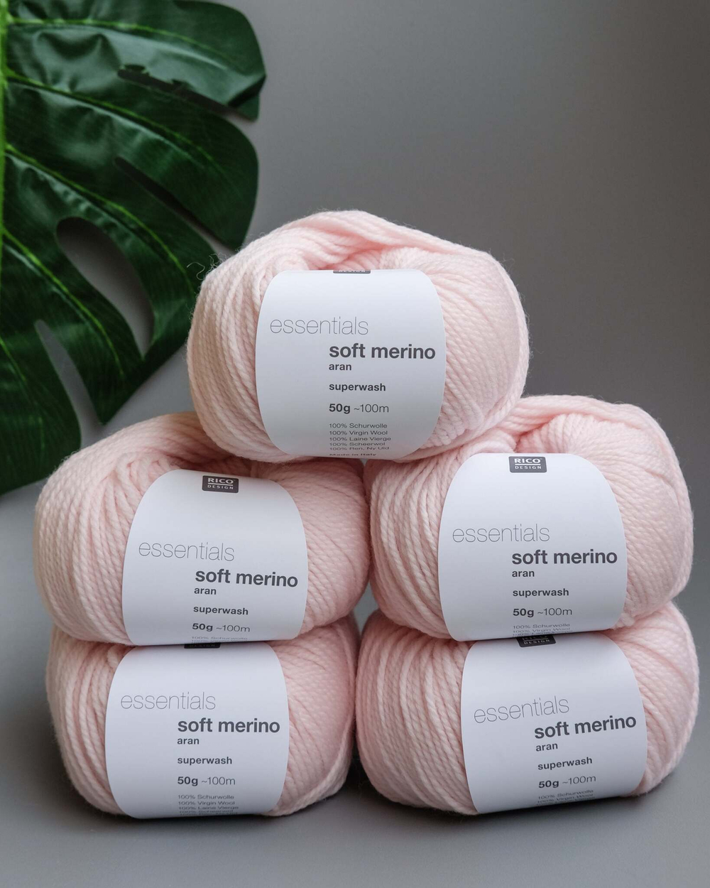 -30% Soft Merino aran 5x50g | rose