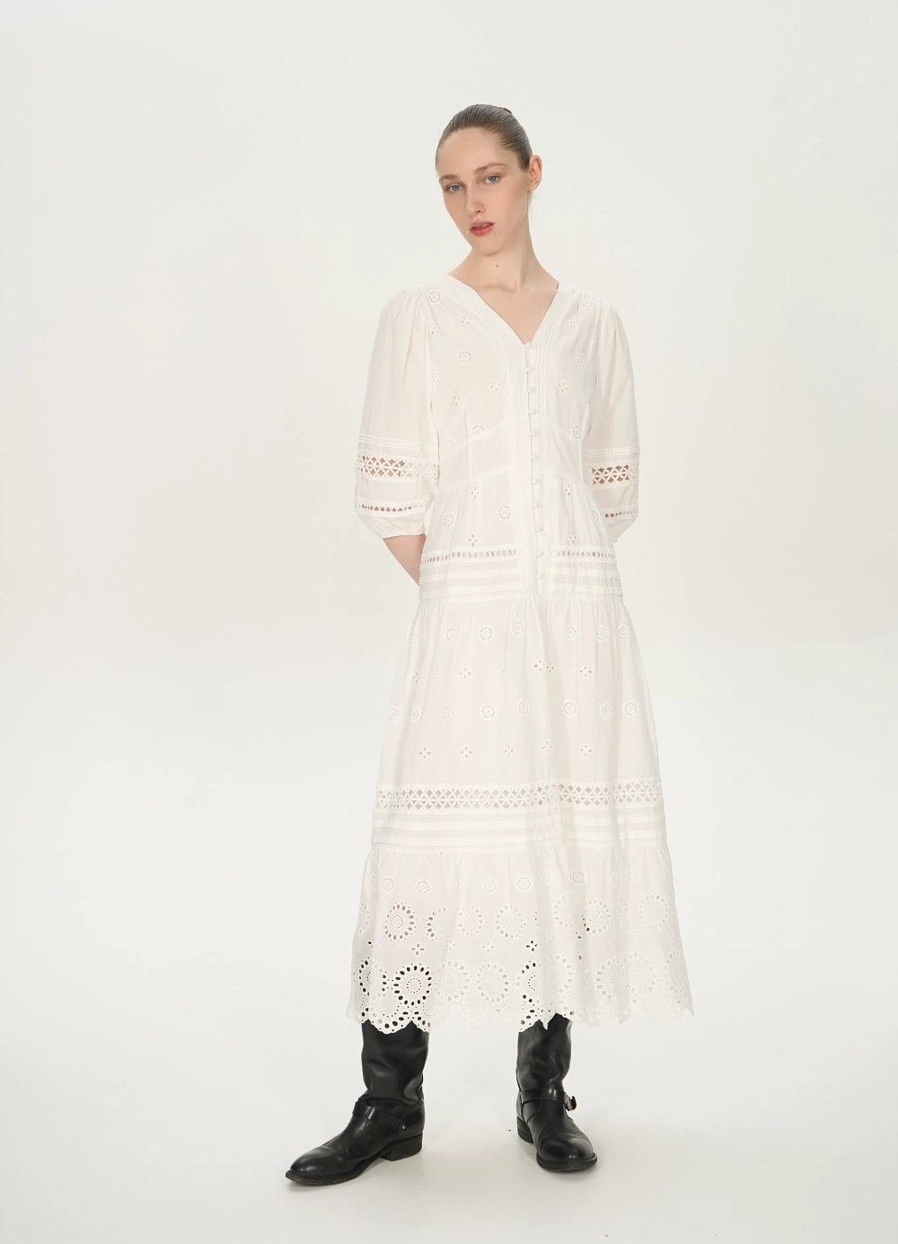 Платье, белый