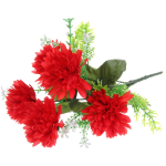 Букет цветов 33см «Георгина» красный 5 цветков