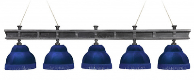 Лампа Президент Сильвер 5пл. ясень (Экс.2,бархат зеленый,бахрома желтая,фурнитура золото)