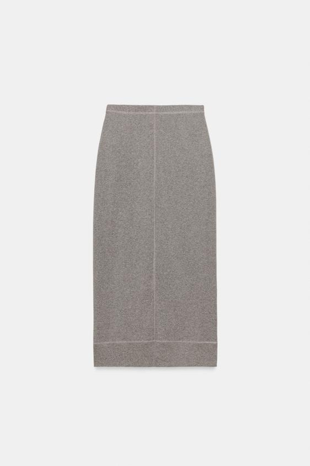 ZARA СВОБОДНАЯ ЮБКА МИДИ, СЕРЫЙ МЕЛАНЖ
