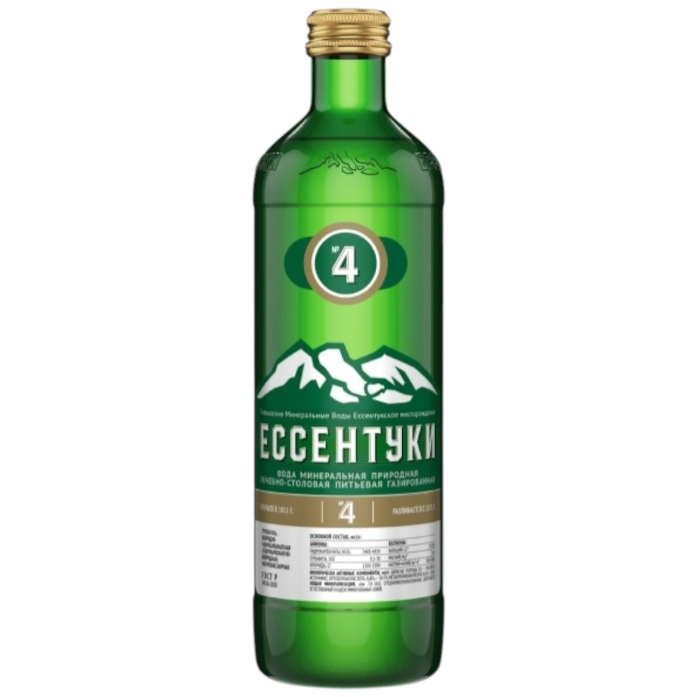 Вода Ессентуки №4 газированная, Glass 0,45 л.