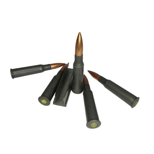 Учебный патрон, калибр 7,62х54 мм к ПК, ПКМ, СВД, СВУ, Мосина, на планке 5 штук