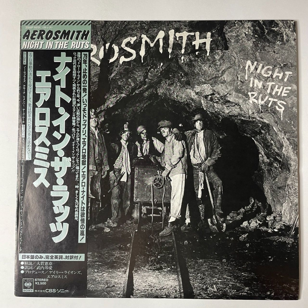 Винтажная виниловая пластинка LP Aerosmith Night In The Ruts (Japan 1979) (Obi) Remember (Walking In The Sand)