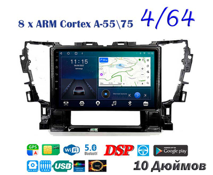 Topway TS10 4+32GB 8 ядер для Toyota Alphard 2015-2020