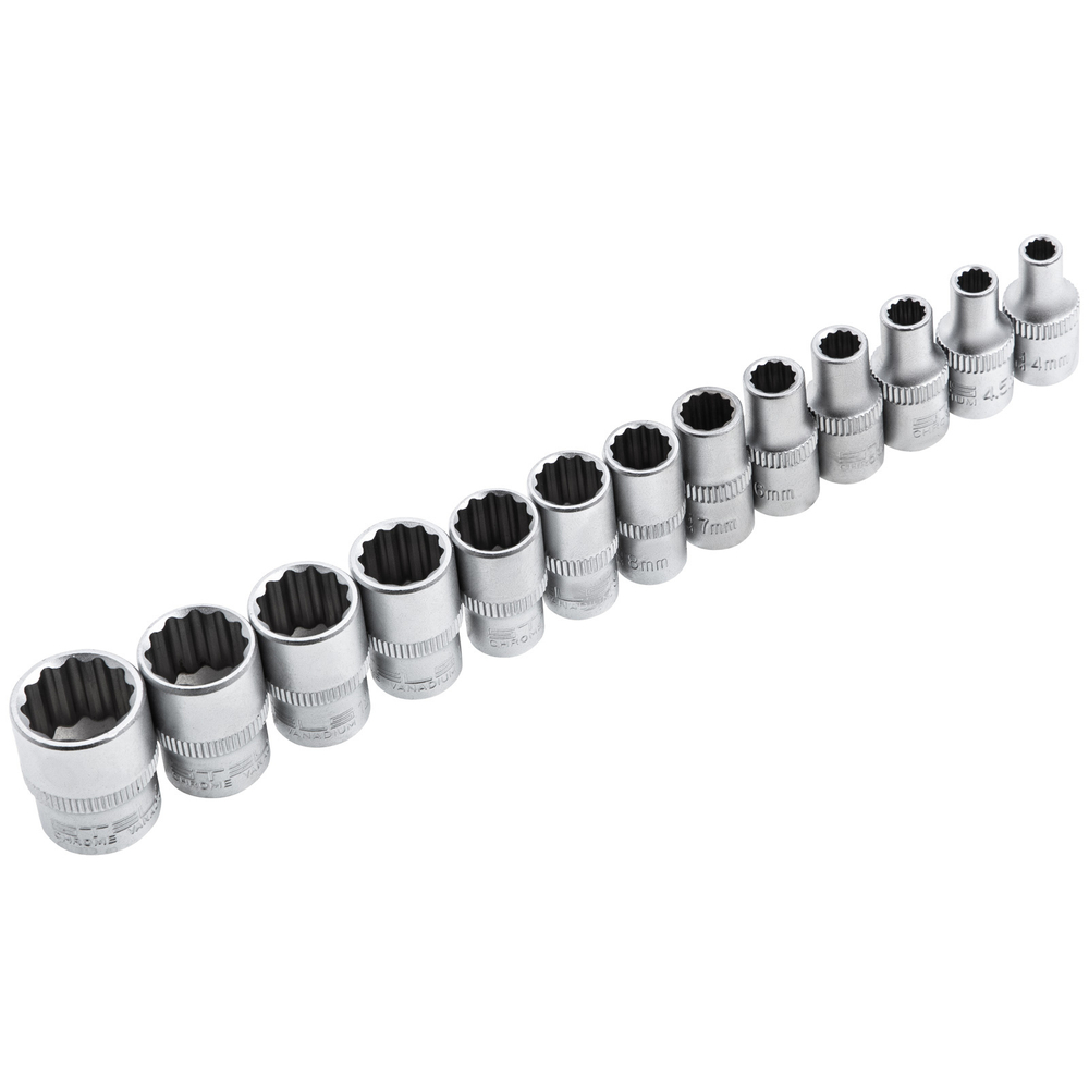 Набор инструментов 1/2", 1/4", CrV, 12 гранные головки, пластиковый кейс, 94 предмета Stels