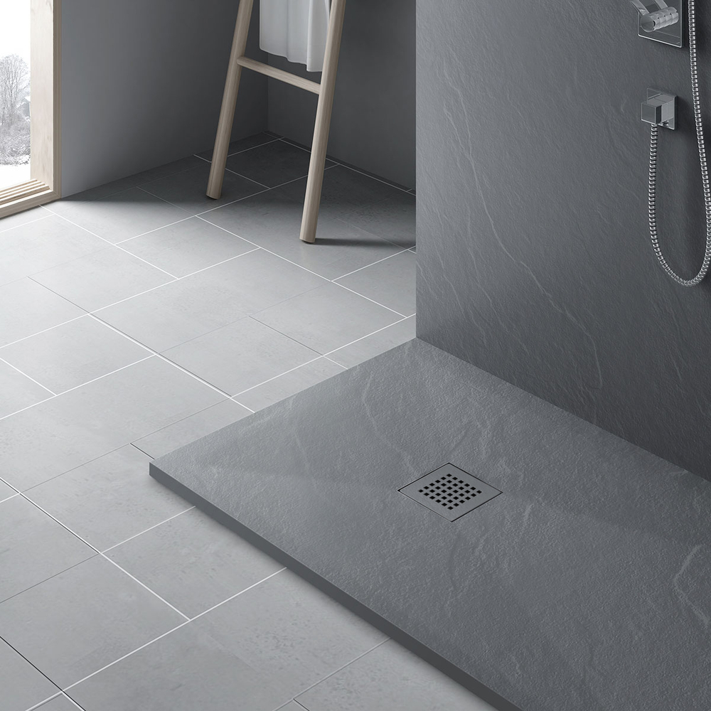 Поддон для душа из искусственного камня VST-4SR8011G, 1100*800*25, серый