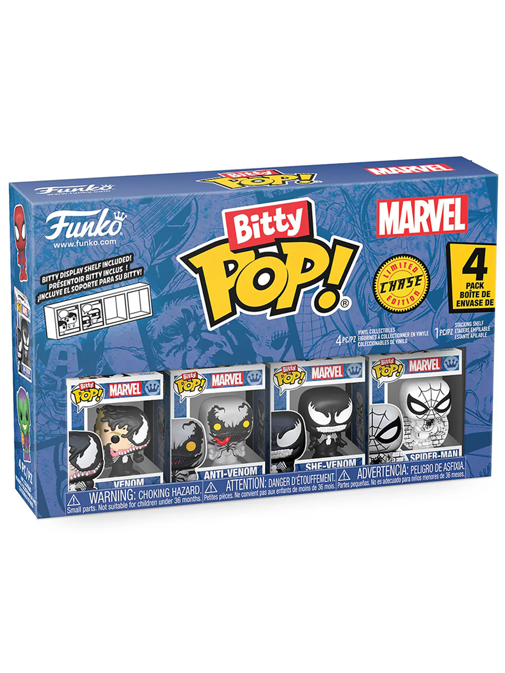 Фигурка Funko Bitty POP! Marvel Spider-Man Venom+Anti-Venom+She-Venom+Chase (1 of 4) 4PK 85703