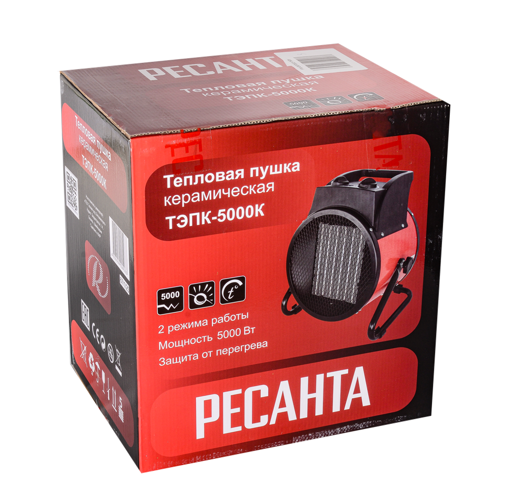 Электрическая тепловая пушка РЕСАНТА ТЭПК-5000K