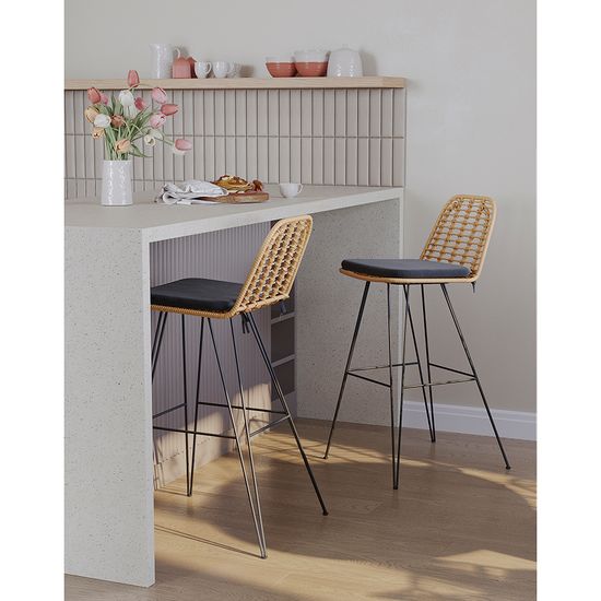 Стул барный vetle flat, ротанг
