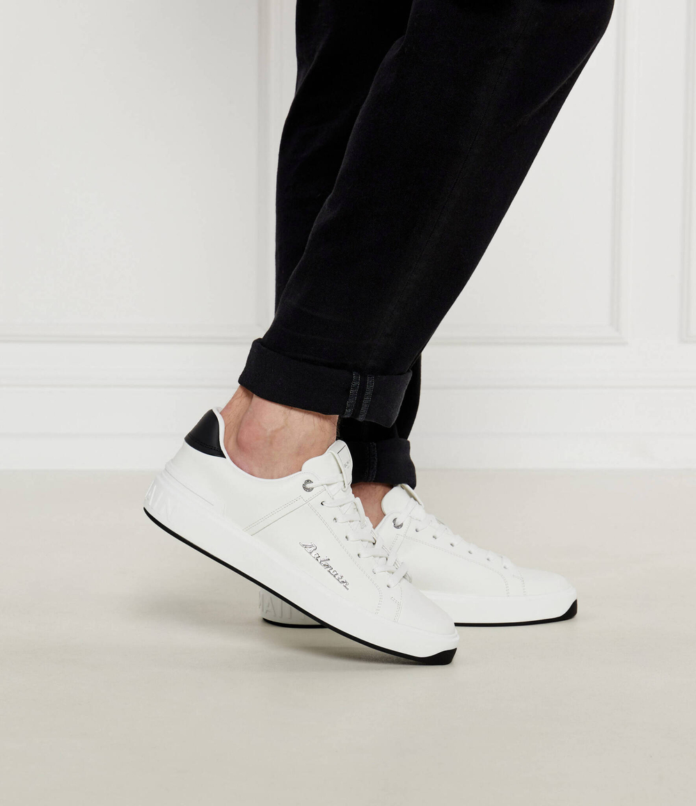 Кожаные кроссовки Balmain - белый(DM1VI288 LTSG)